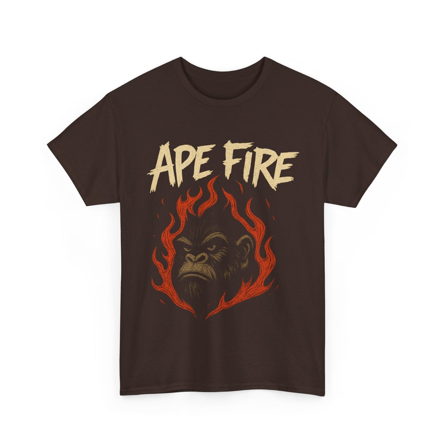 Ape Fire Unisex Heavy Cotton Tee – Unleash Your Inner Beast | Bold Streetwear Graphic Tee